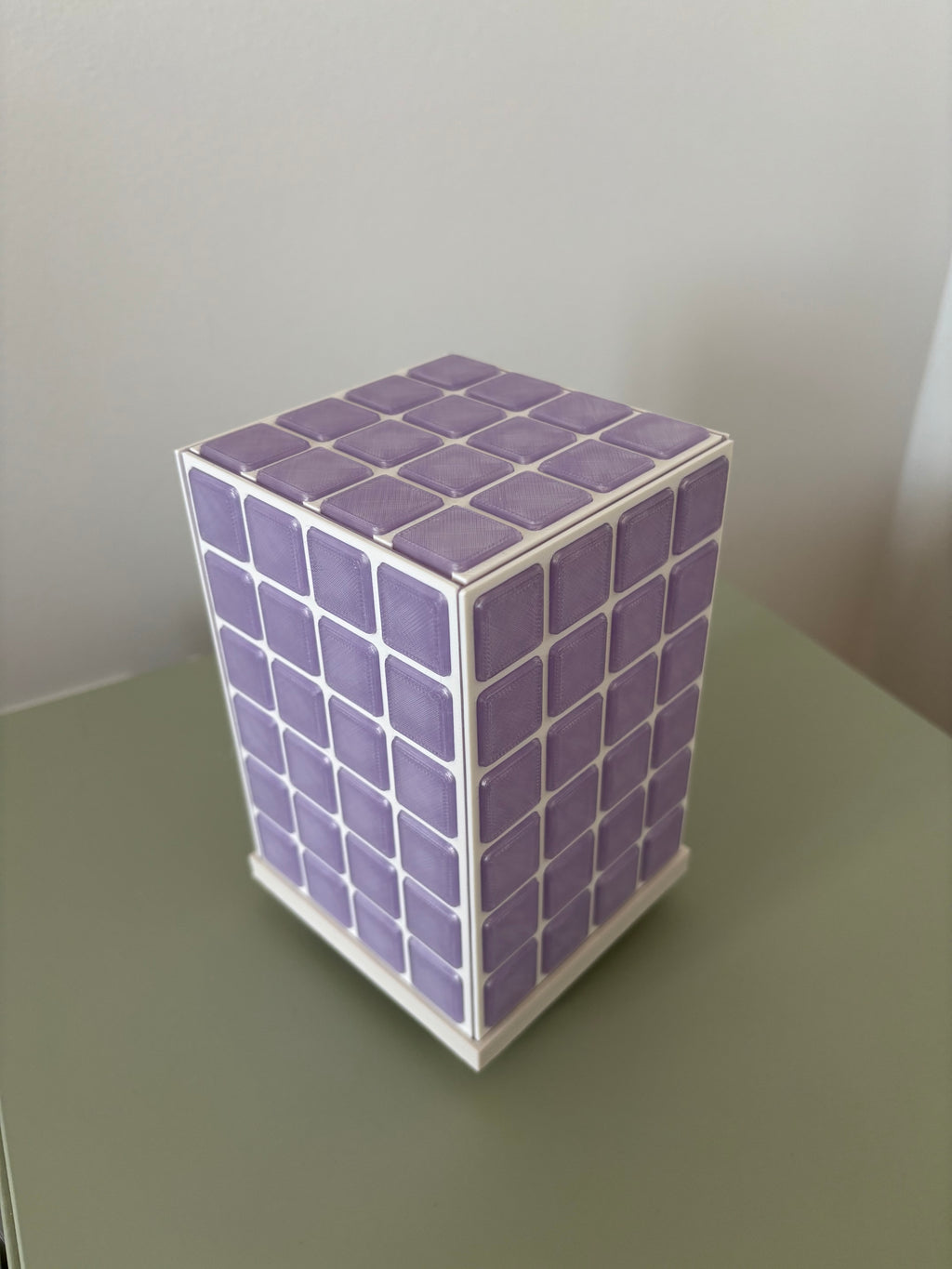Handmade Tile Style Table Lamp – Geometric Bedside Accent Light