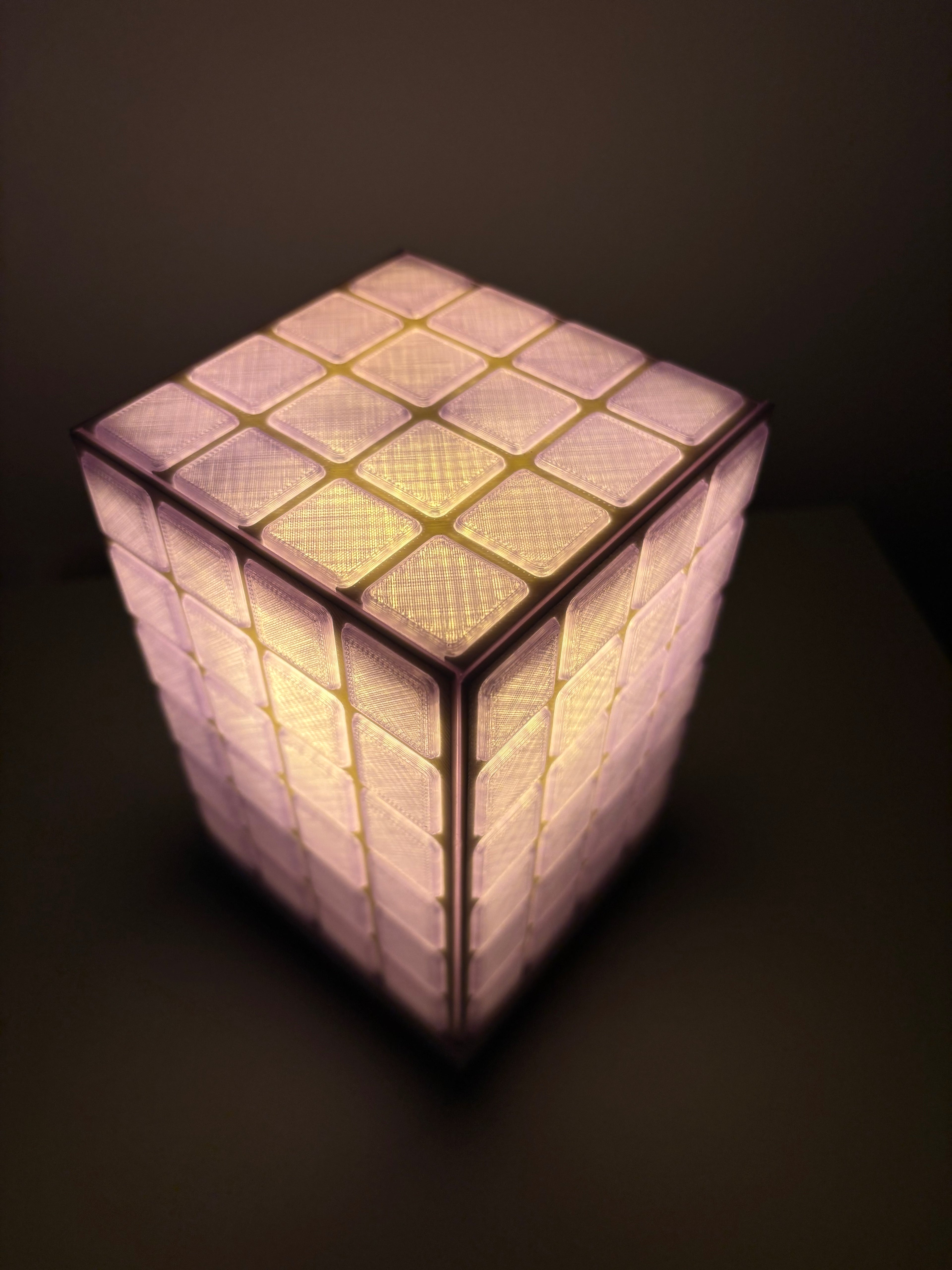Handmade Tile Style Table Lamp – Geometric Bedside Accent Light