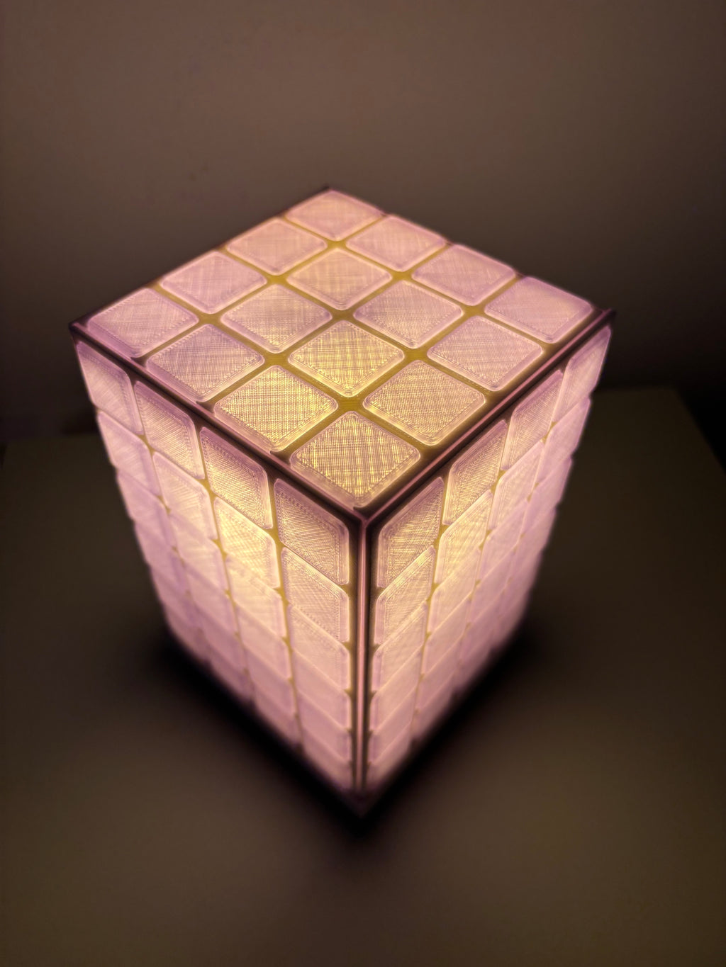 Handmade Tile Style Table Lamp – Geometric Bedside Accent Light