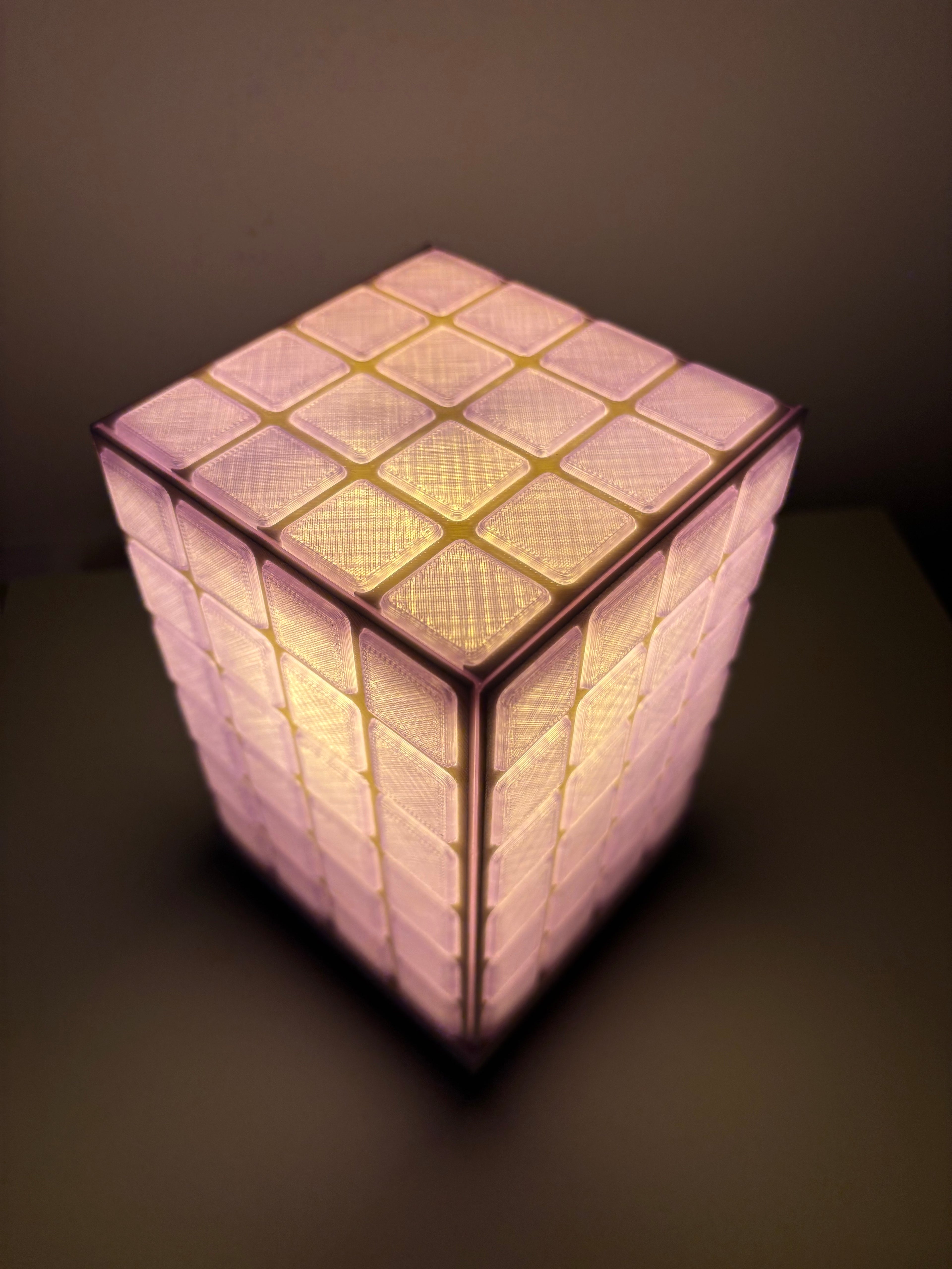 Handmade Tile Style Table Lamp – Geometric Bedside Accent Light