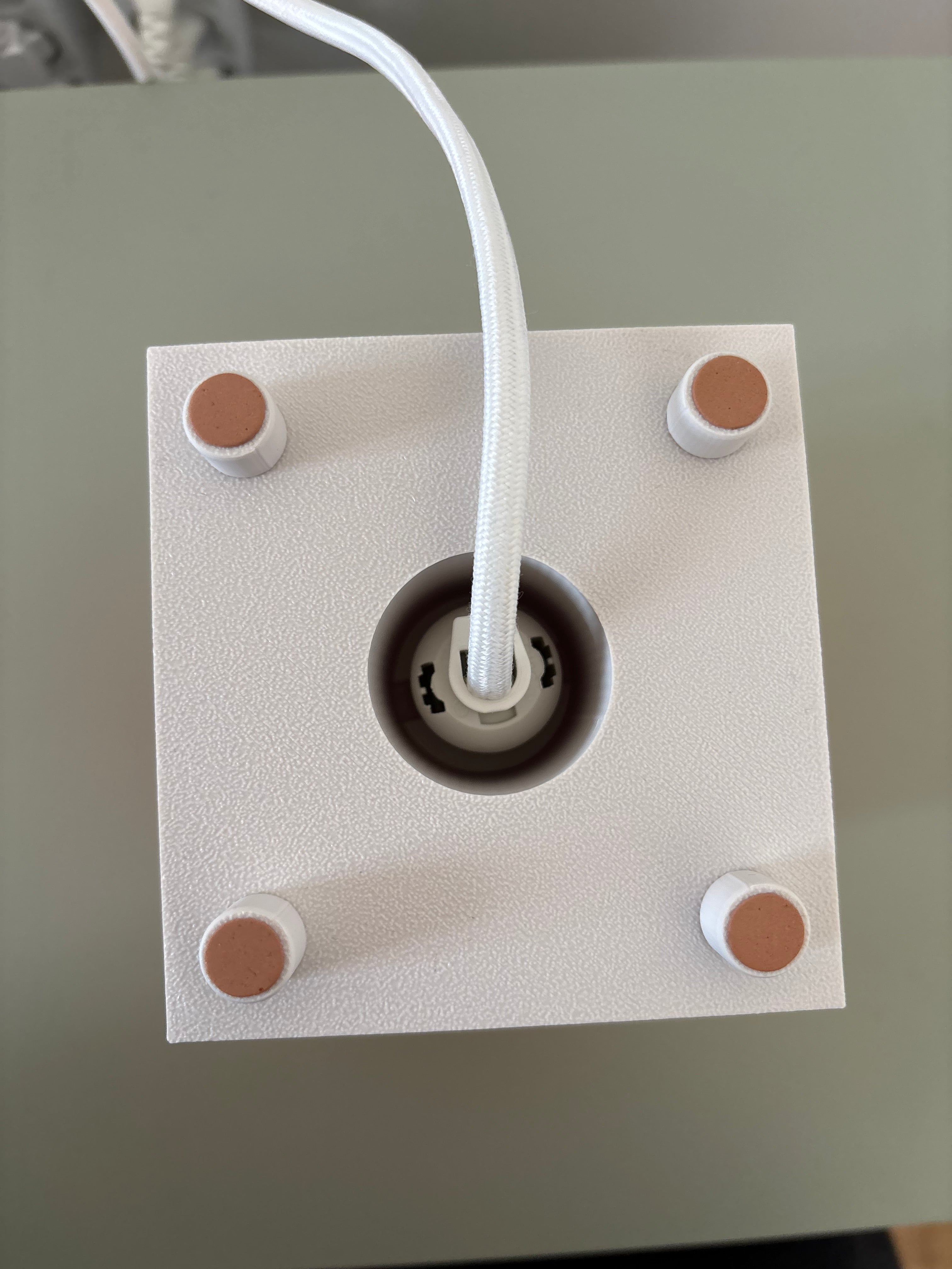 Handmade Tile Style Table Lamp – Geometric Bedside Accent Light